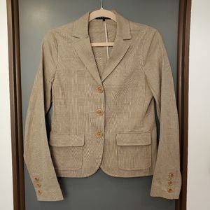 Theory Brown and Tan Plaid Blazer 6
